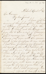 Letter from Sojourner Truth, Detroit, [Mich.], to William Lloyd Garrison, April 11th [18]64