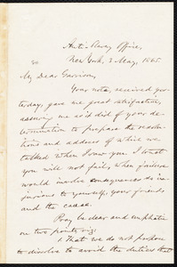 Letter from Oliver Johnson, New York, [N.Y.], to William Lloyd Garrison, 3 May, 1865