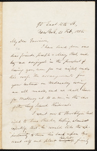 Letter from Oliver Johnson, New York, [N.Y.], to William Lloyd Garrison, 21 Feb[ruary], 1866