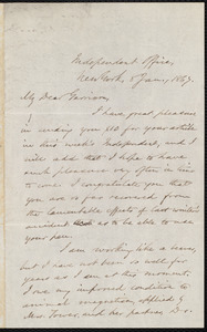 Letter from Oliver Johnson, New York, [N.Y.], to William Lloyd Garrison, 8 Jan[uary], 1867