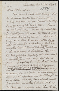 Letter from Samuel May, Jr., Leicester, to William Lloyd Garrison, Sund, P.M. Sept. 03, [1854]