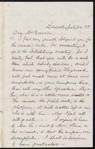Letter from Samuel May, Jr., Leicester [Mass.], to William Lloyd Garrison, July 24 [18]38