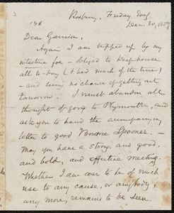 Letter from Samuel May, Jr., Roxbury [Mass.], to William Lloyd Garrison, Friday Eveg, Dec. 30, [1859]