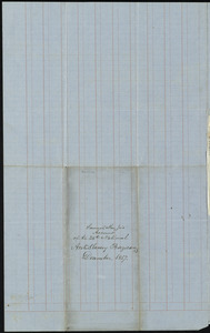 Samuel May Jr., in account with the Twenty-Fourth National Anti-Slavery Bazaar [Dec'r 1857]