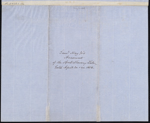 Samuel May Jr., in account with Supplementary Anti-Slavery Sale, April 20 & 21, 1858
