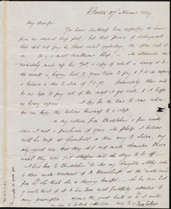 Letter from Samuel May, Jr., Boston, to Samuel Joseph May, 27 November 1849