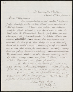 Letter from Samuel May, Jr., 21 Cornhill, Boston, to Thomas Wentworth Higginson, Tuesd. p.m., June 6, [1854]