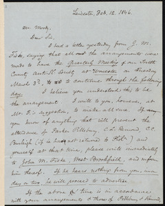 Letter from Samuel May, Jr., Leicester, to Loring Moody, Feb. 12, 1846