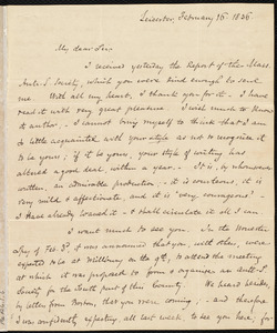 Letter from Samuel May, Jr., Leicester, to Samuel Joseph May, February 16, 1836