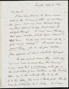 Letter from Samuel May, Jr., Leicester, to Samuel Joseph May, July 20, 1844