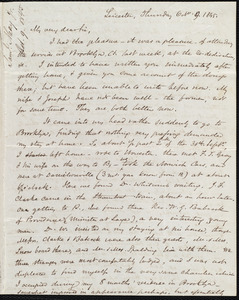 Letter from Samuel May, Jr., Leicester, to Samuel Joseph May, Thursday Oct. 9, 1845