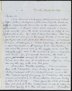 Letter from Samuel May, Jr., Leicester, to Samuel Joseph May, March 16 1847