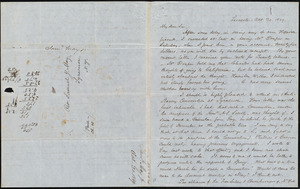 Letter from Samuel May, Jr., Leicester, to Samuel Joseph May, Oct. 30, 1849