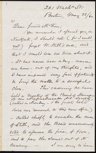 Letter from Samuel May, Jr., 221 Wash[ington] St., Boston [Mass.], to James Miller M'Kim, May 23 / [18]60