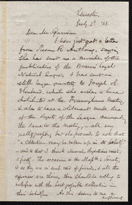 Letter from Samuel May, Jr., Leicester [Mass.], to William Lloyd Garrison, July 2, [18]63