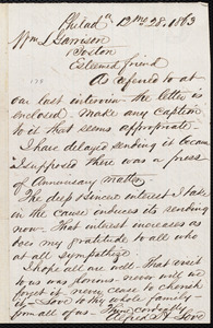 Letter from Alfred Harry Love, Philad[elphia] [Pa.], to William Lloyd Garrison, [December] 28, 1863