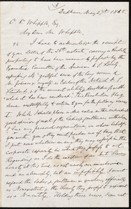 Letter from Edmund Quincy, Dedham [Mass.], to Charles King Whipple, May 27th 1865