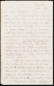 Letter from Samuel May, Jr., Leicester [Mass.], to Robert Folger Wallcut, Nov[ember] 5 / [18]65