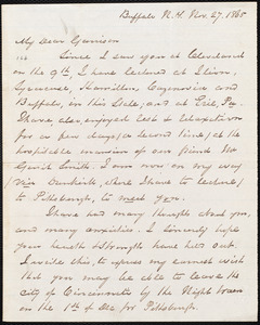 Letter from George Thompson, Buffalo (N.Y.), to William Lloyd Garrison, Nov[ember] 27, 1865