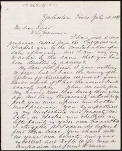 Letter from Elias Smith, Galveston, Texas, to William Lloyd Garrison, July 13, 1866