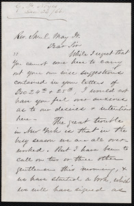 Letter from G. F. Noyes, New York [N.Y.], to Samuel May, Jr., Dec[ember] 26 / [18]66