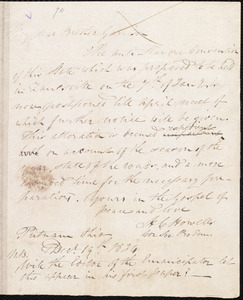 Letter from Henry C. Howells, Putnam, Ohio, to William Lloyd Garrison, Dec'r 19th, 1834