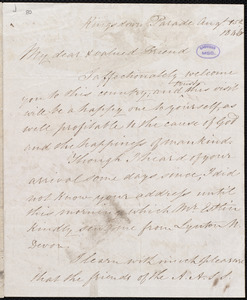 Letter from Henry C. Howells, Kingsdown Parade, [Bristol, England], to William Lloyd Garrison, Aug[us]t 15th, 1846