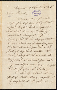 Letter from John R. Hull, Belfast, [Northern Ireland], to William Lloyd Garrison, 4 Sept. 1846