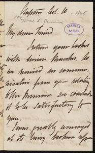 Letter from Mary Botham Howitt, to William Lloyd Garrison, Oct. 10, [1846]
