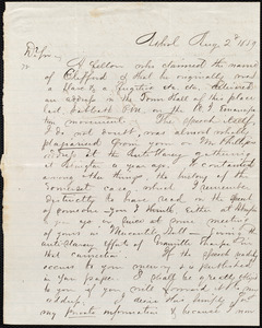 Letter from George Henry Hoyt, Athol, [Mass.], to William Lloyd Garrison, Aug. 2'd, 1859
