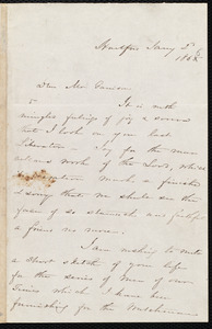 Letter from Harriet Beecher Stowe, Hartford, [Conn.], to William Lloyd Garrison, Jan'y 2, 1866