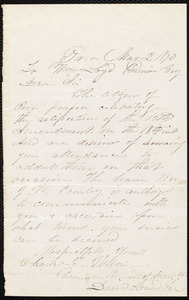 Letter from David Howard Lee, Prov[idence], [R.I.], to William Lloyd Garrison, May 2, 1870