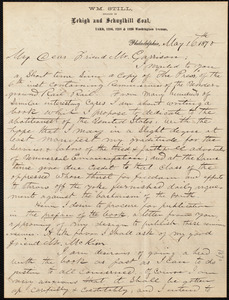 Letter from William Still, Philadelphia, [Pa.], to William Lloyd Garrison, May 16th, 1870