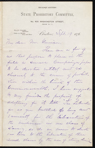 Letter from Charles A. Hovey, Boston, [Mass.], to William Lloyd Garrison, Sept. 19, 1876