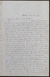 Letter from Thomas Treadwell Stone, Bolton, [Mass.], to William Lloyd Garrison, Nov. 20, 1876