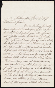 Letter from Seth Hunt, Northampton, [Mass.], to William Lloyd Garrison, June 3, 1878