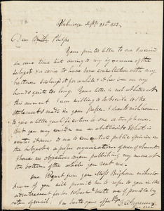 Letter from David Adams Grosvenor, Uxbridge, to Amos Augustus Phelps, Septr 28th 1833