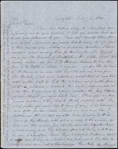 Letter From William Harned, New York, To Amos Augustus Phelps, July. 22 ...