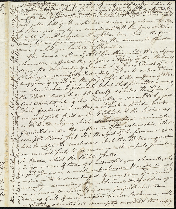 Letter From Beriah Green, Whitesboro, To Amos Augustus Phelps, May 24 ...