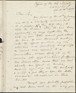 Letter from Ralph Randolph Gurley, Washington, to Amos Augustus Phelps, April 26th 1828