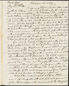 Letter from Beriah Green, Whitesboro, to Amos Augustus Phelps, Nov. 3. 1843