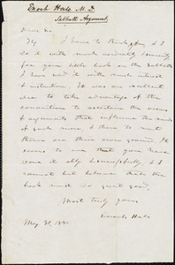 Letter from Enoch Hale, to Amos Augustus Phelps, May 31, 1841