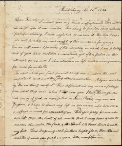 Letter from Elizabeth B. Gillet, Middlebury, to Amos Augustus Phelps, Nov 16th 1824