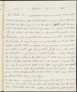 Letter from Arthur Granger, Meriden, to Amos Augustus Phelps, 13. Nov. 1836