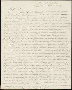 Letter from Mary Ann Hastings, Dedham, to Amos Augustus Phelps, Feb 7 - 1841