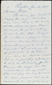 Letter from Hiram A. Graves, Kingston, to Amos Augustus Phelps, Jan. 16. 1847
