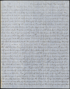 Letter from William Harned, New York, to Amos Augustus Phelps, Feb. 16 1847