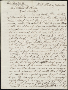 Letter from Jacob Ide, West Medway, to Amos Augustus Phelps, Oct 12. 1844