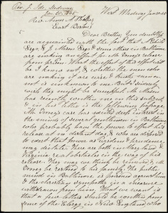 Letter from Jacob Ide, West Medway, to Amos Augustus Phelps, Jan 20. 45