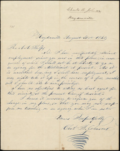 Letter from Charles B. Johnson, Haydenville, to Amos Augustus Phelps, August 31st 1840